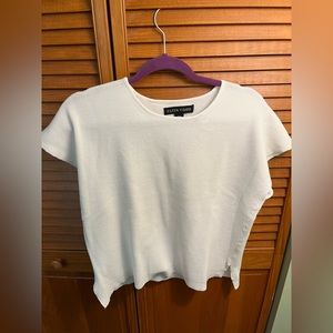 Eileen Fisher White Short Sleeve Shirt